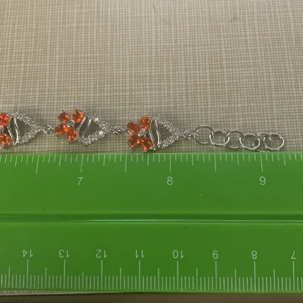 New delicate Orange Spessartine Cz’s Bracelet